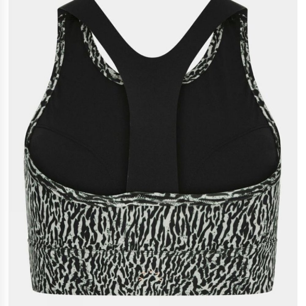 Varley Black & Green Patterned Racerback Sports Bra - Picture 3 of 5